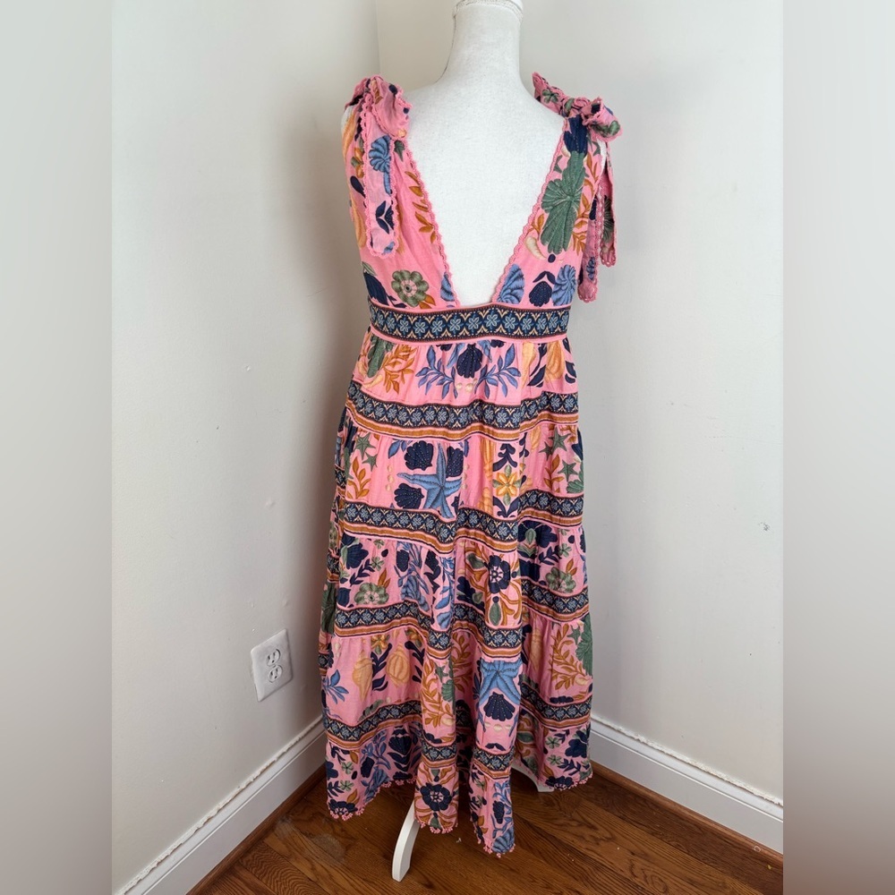 Farm Rio Seashell Tapestry Midi Dress In size Large - Picture 5 of 16